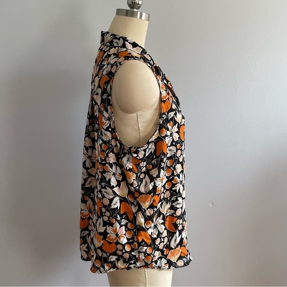 Who What Wear Fall Florals Sleeveless Blouse- Size XL - Picture 4 of 7